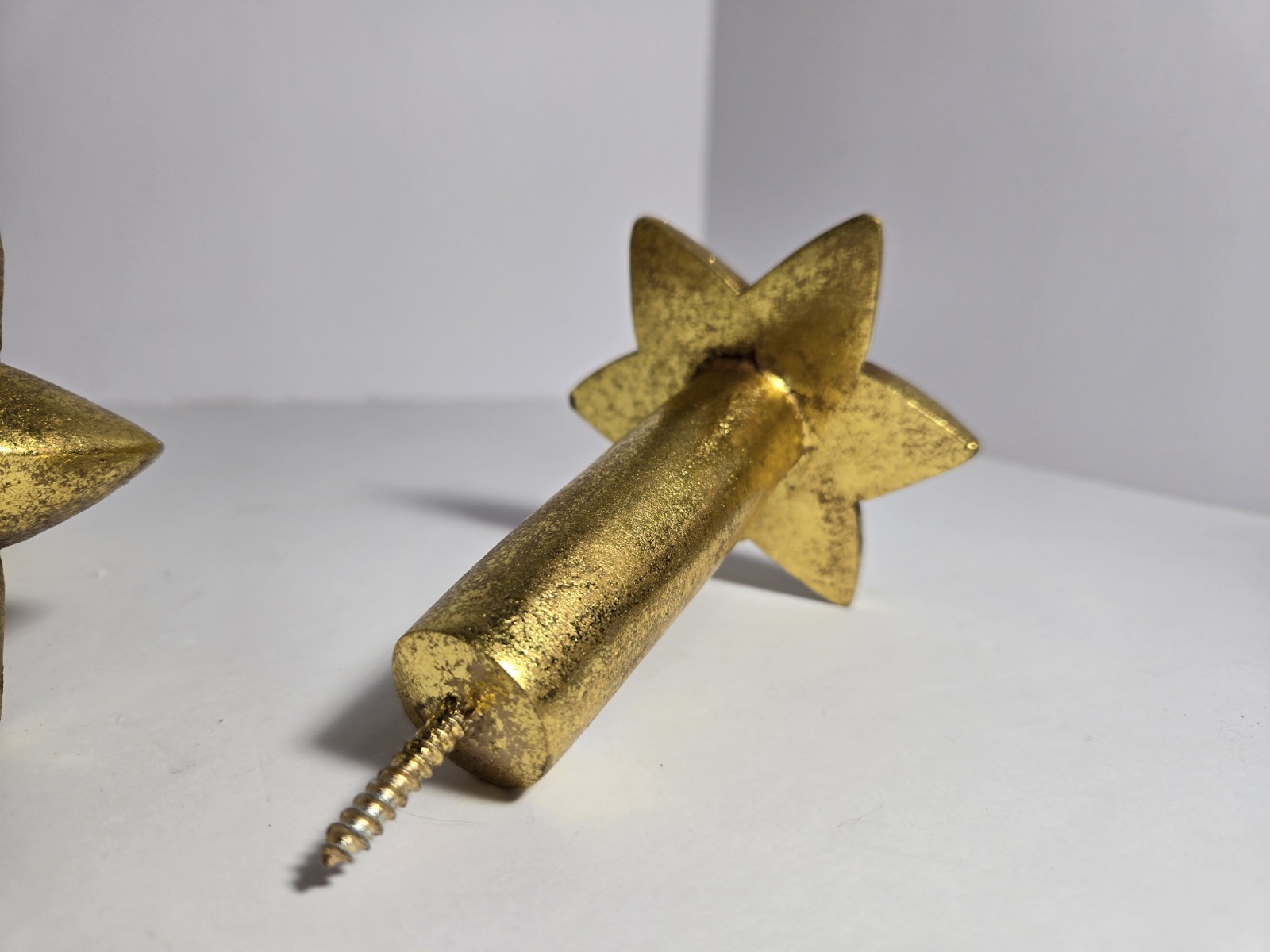 Gold Star Curtian Tiebacks Decorative Drape Holdbacks Antique Finish NOS