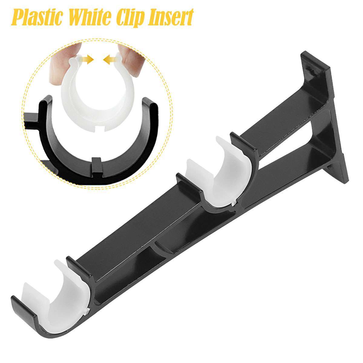 Curtain Pole Single/Double Rod Brackets Window Holder Aluminum Alloy Hardware