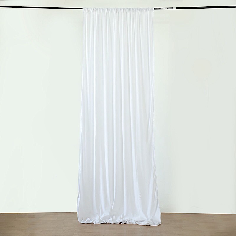 White 5×40 feet Polyester Ceiling Draping Fabric Backdrop CURTAIN PANEL Party