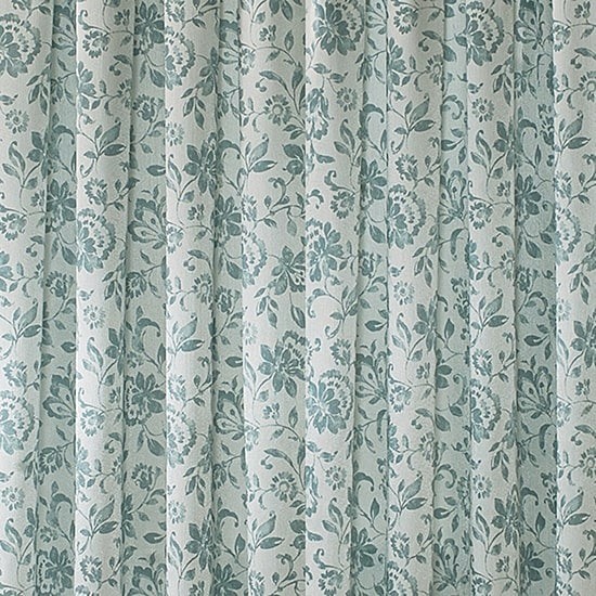 Regal Home Watercolor Floral Rod Pocket Light Filtering Curtain Panel Aqua 50×95