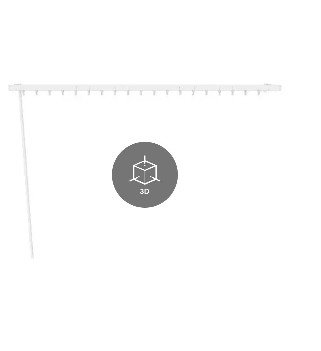 LEVOLOR Trim+Go Vertical blind Head rail. 78”W Can Be Trimmed To 42”W