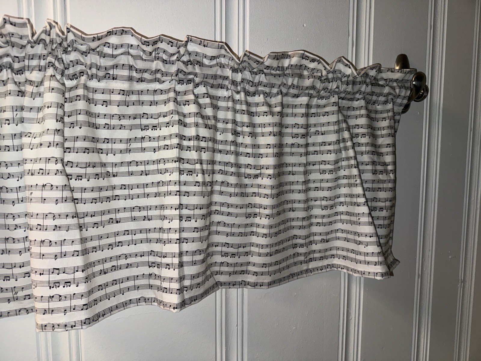 New Music Notes Window Valance Curtains Living Room Bedroom Sheet Music Curtain