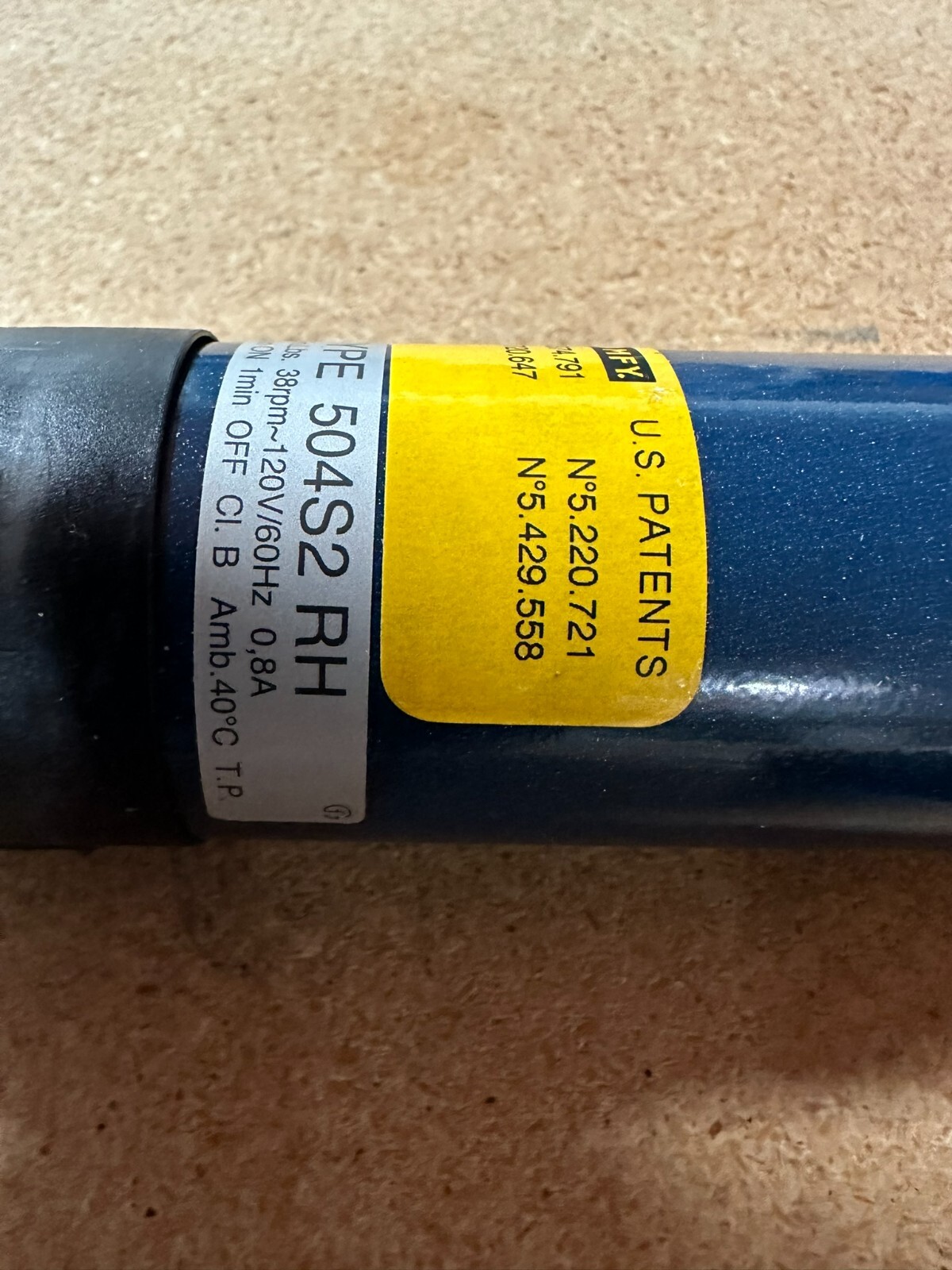 Somfy 504S2 RH 120v AC Roller Shade Motor
