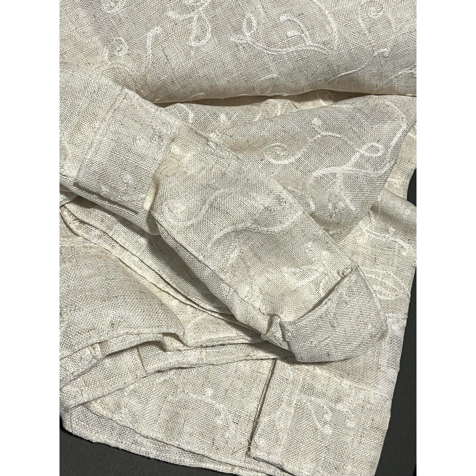 4 Ralph Lauren FALLBROOK Window Curtain Panels 54 x 96” 2 Pckgs 5% Linen