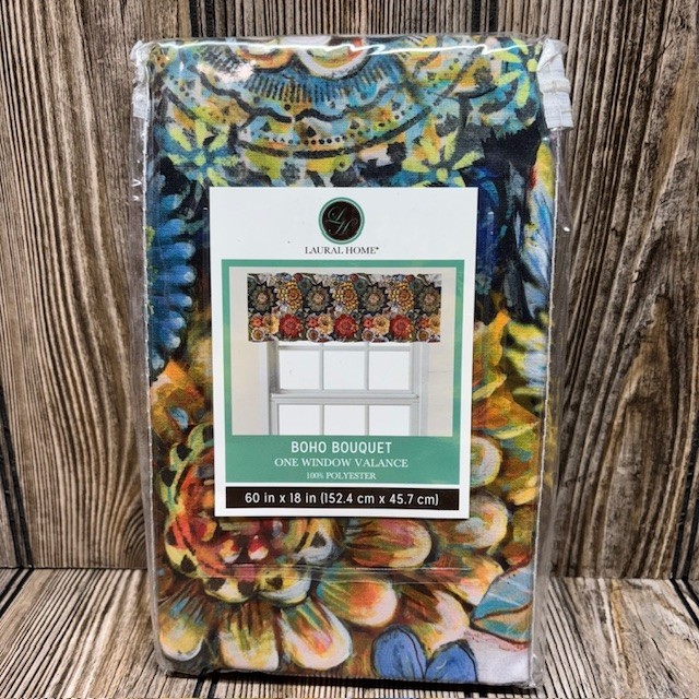 Laural Home Boho Bouquet Floral Window Valances 60 X 18 One Valance Per Package