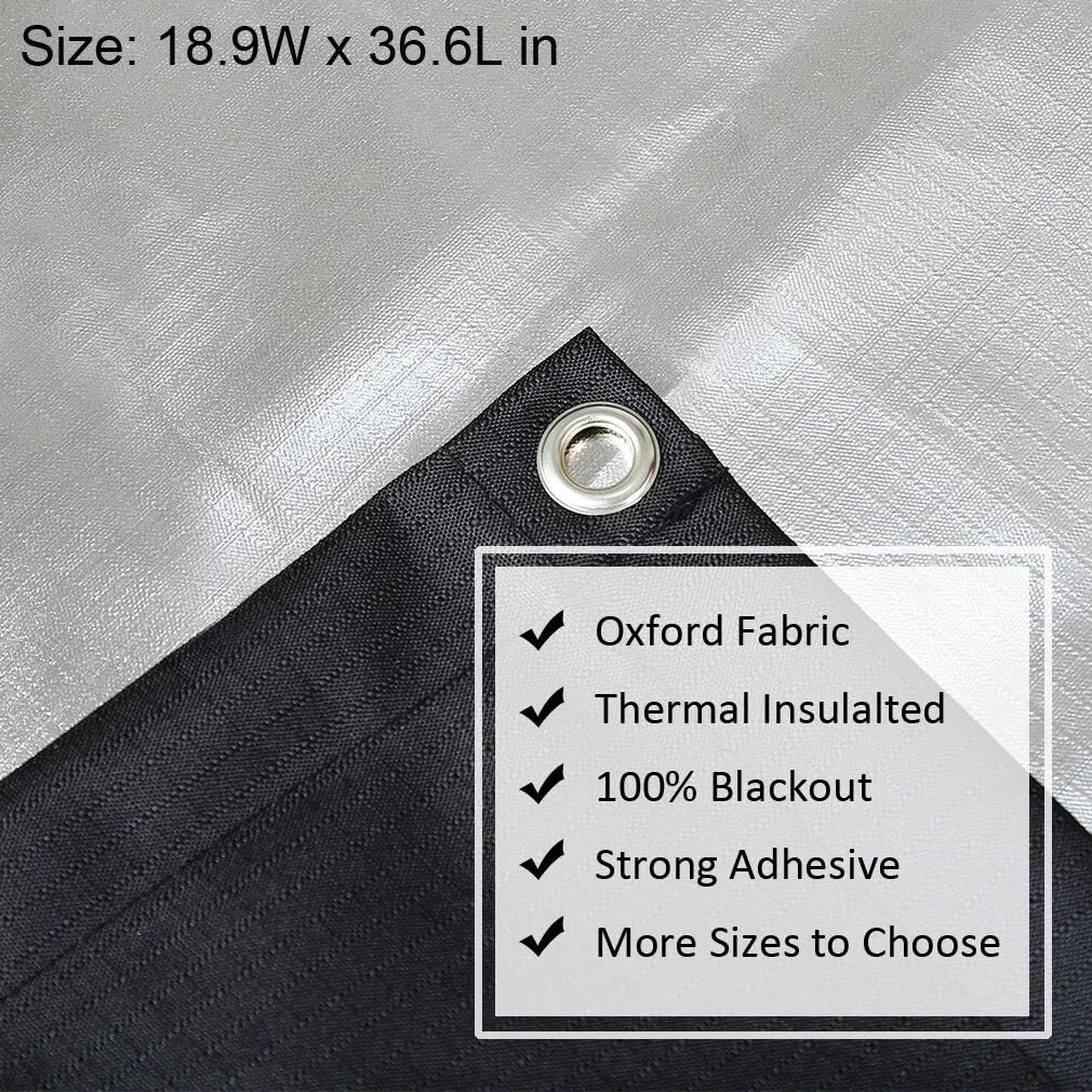 Portable Blackout Blind 30″ x 45″ inches Skylight Window Shade + Suction Cups