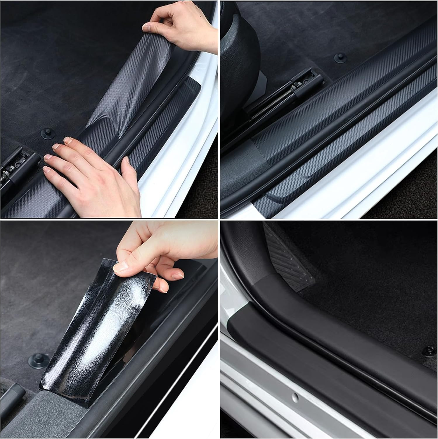 2IN X 30FT Gloss Black Vinyl Wrap for Chrome Delete Window Trim Car Door Sill Pr
