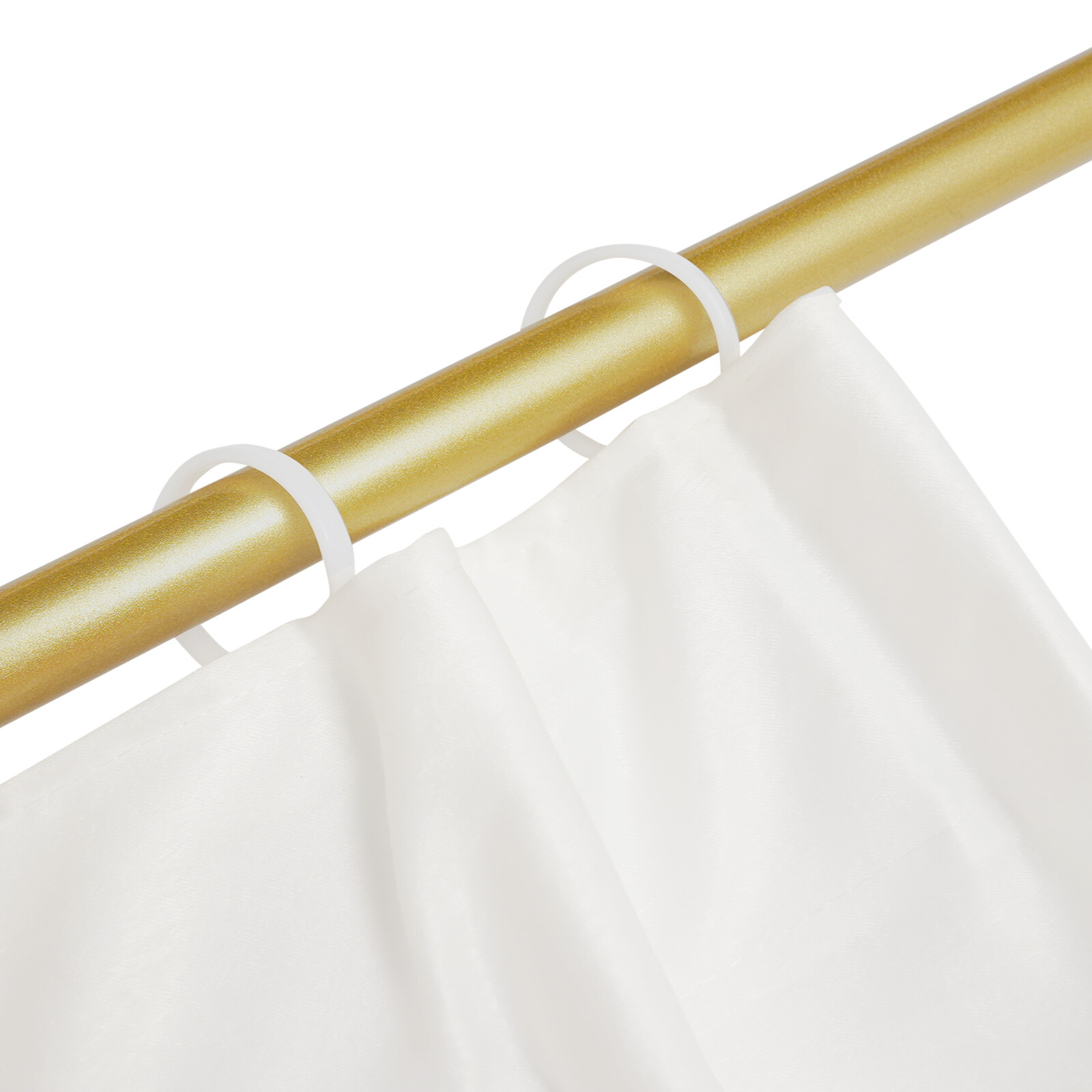 White Partition Curtain With U-Shape Tube Privacy Partition Curtain Room Divider