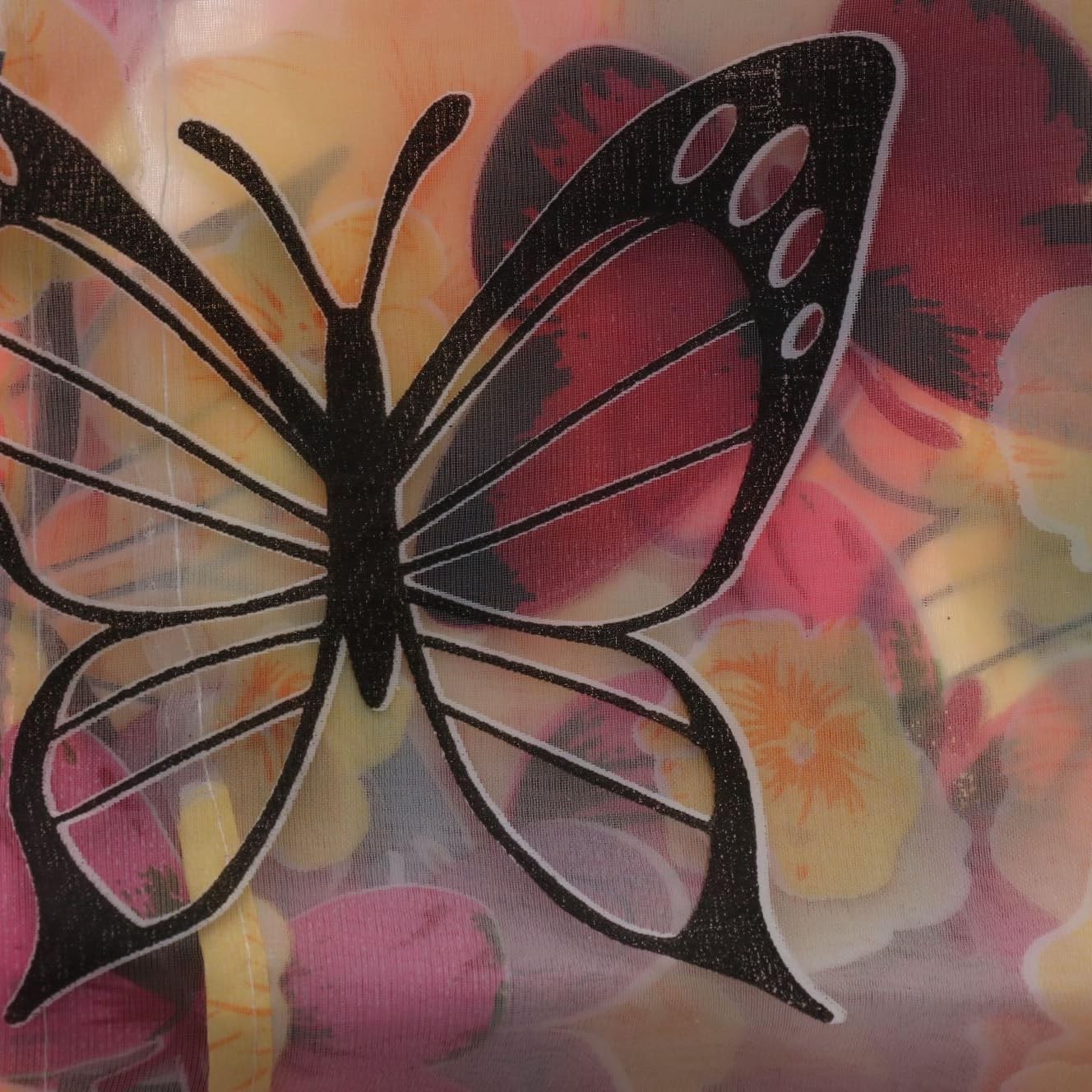 Butterfly Window Panels Drapes Curtains Sheer Voile Tulle 200cm X 100cm Door …