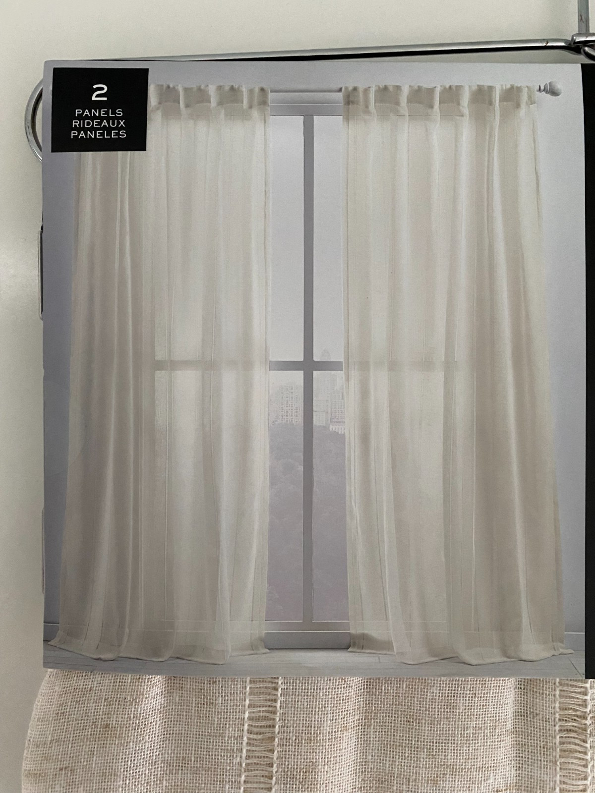 New Ralph Lauren Window Curtains 2 Panels Beige 54 x 84″ Linen Hamilton Back Tab
