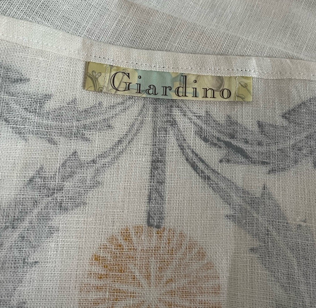 Dandelions! 6 Panels Cafe Custom Curtain Linen Panels Stenciled Etsy Thistles