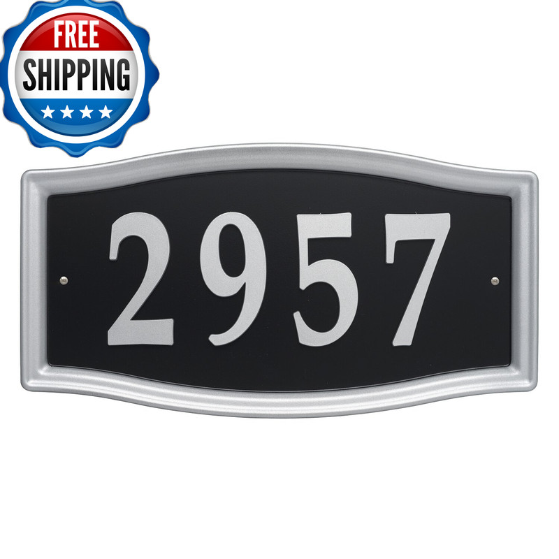 Whitehall Products 11199 Easy Street Address Plaque-Silver 15.5X8X0.5