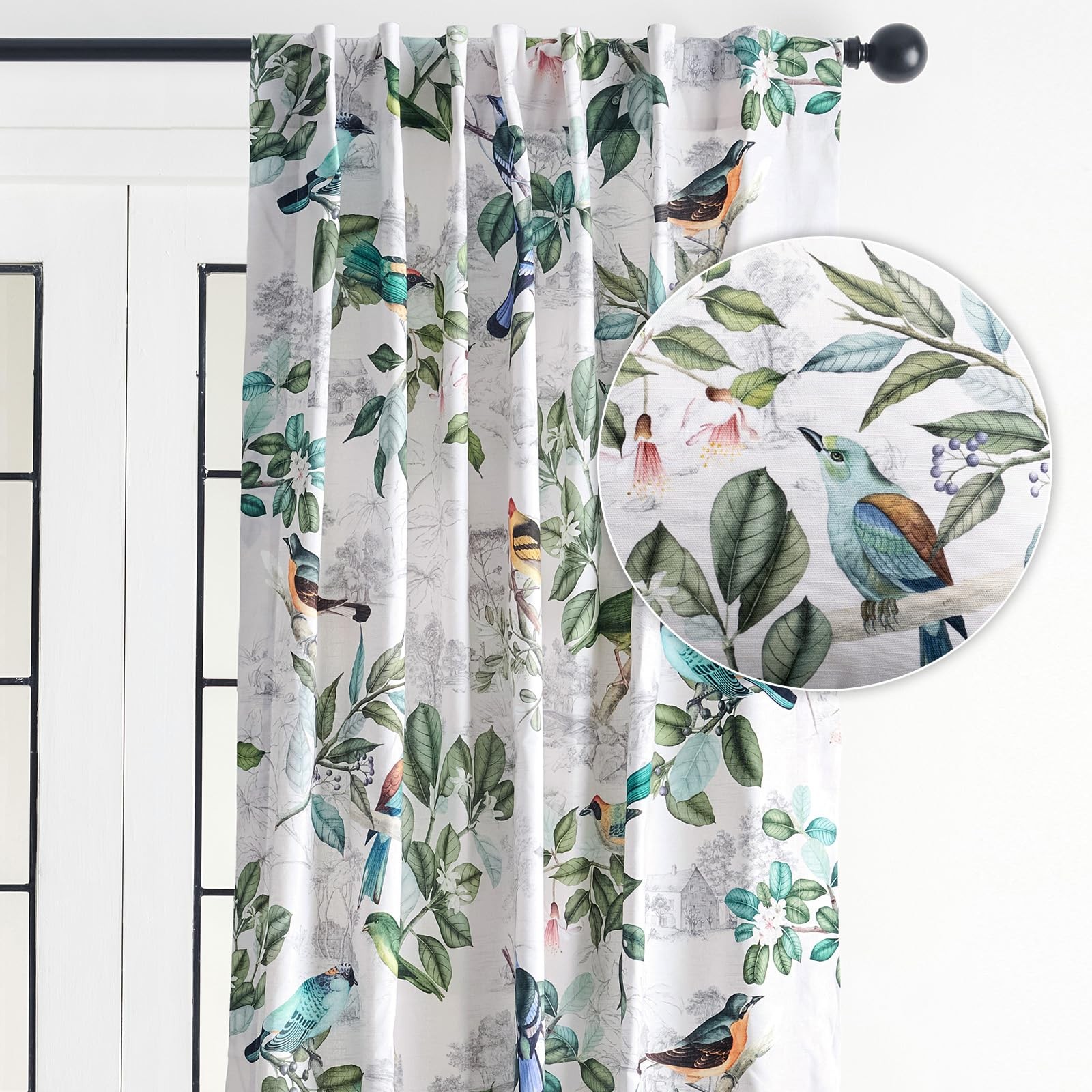 Curtains for Living Room 100% Cotton 50″x96″ (Pack of 1)