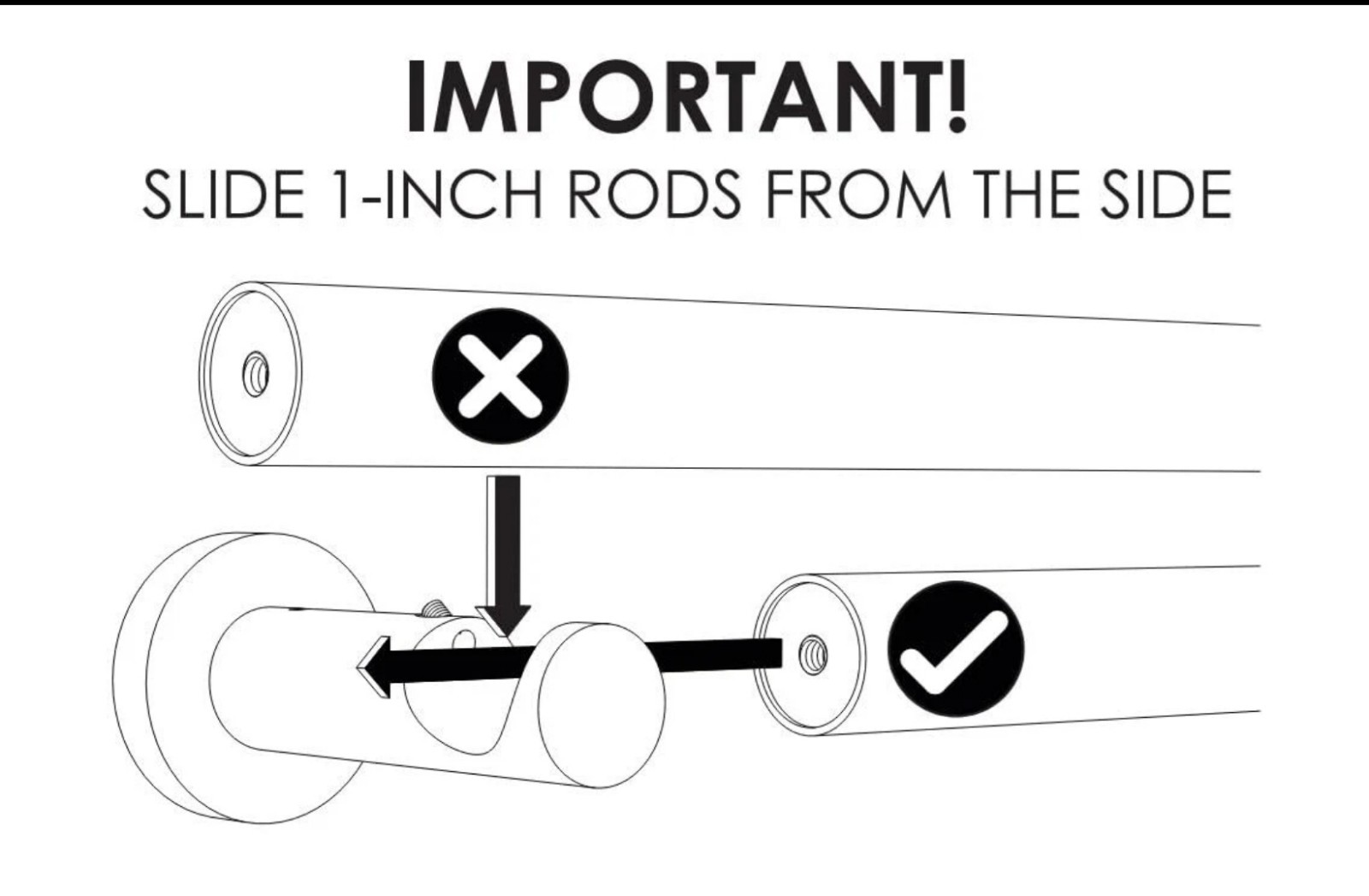 Ceiling or Wall Mount Curtain Rod Brackets Holders for Curtain Rods of 7/8 an..