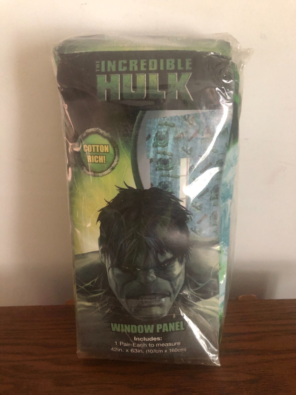 Marvel The Incredible Hulk Pair Window Panel Drapes 42″ x 63″ Jay Franco 2009