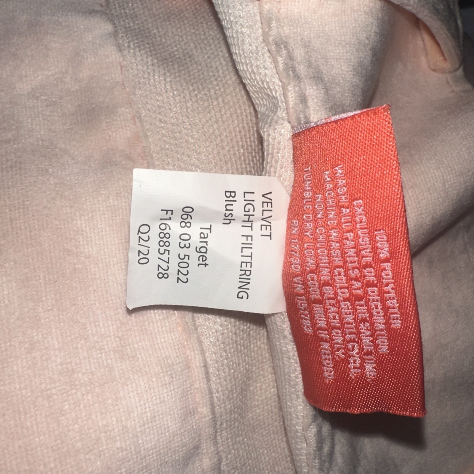 TARGET OPAL HOUSE BLUSH/ORANGE VELVET BOHO (2) PANELS CURTAINS 53×80