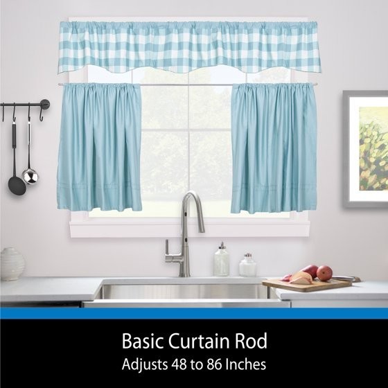(2 pack) Mainstays 3″ Basic Metal Wrap Around Adjustable Curtain Rod