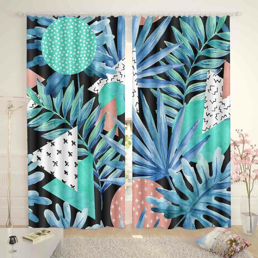 White Double Fold Clear 3D Curtain Blockout Photo Printing Curtains Drape Fabric