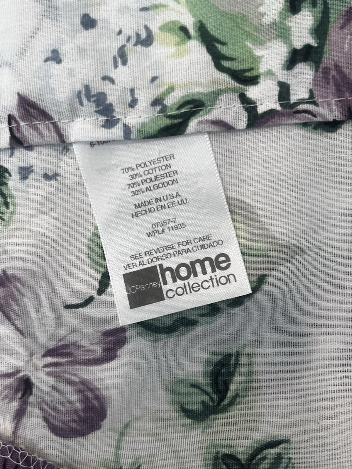 VTG JC Penney Lilac Floral Blouson Valance Set of 2 70×21 Cottage Core