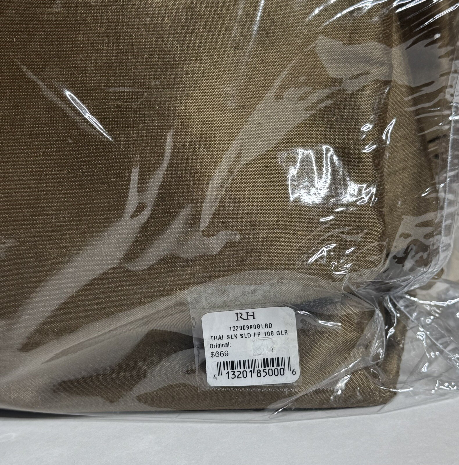 Restoration Hardware Thai Silk Solid Drapery French Pleat 46″W x 108″L Goldenrod