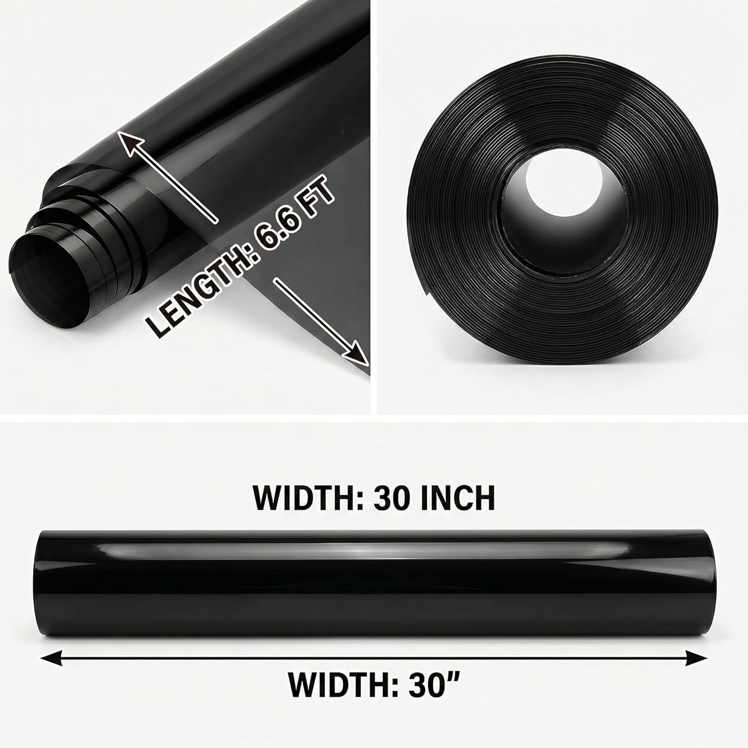One Way Privacy Window Film, Heat Blocking Window Tint, Carbon Black 2Mil Profes