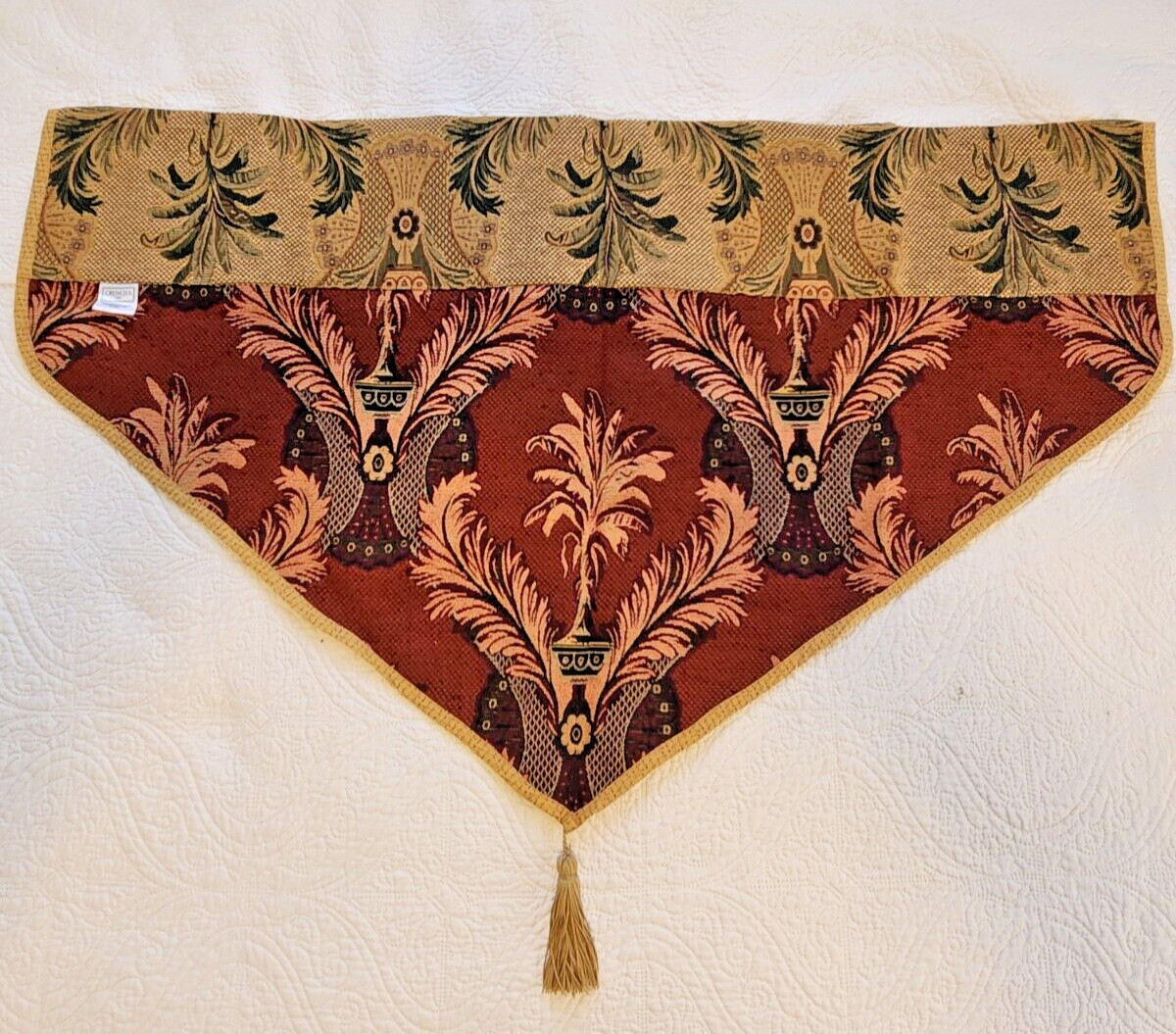 2 CROSCILL HOME ASCOT VALANCE BRITISH COLONIAL 40″ BY 21″ STYLE NO. 3913
