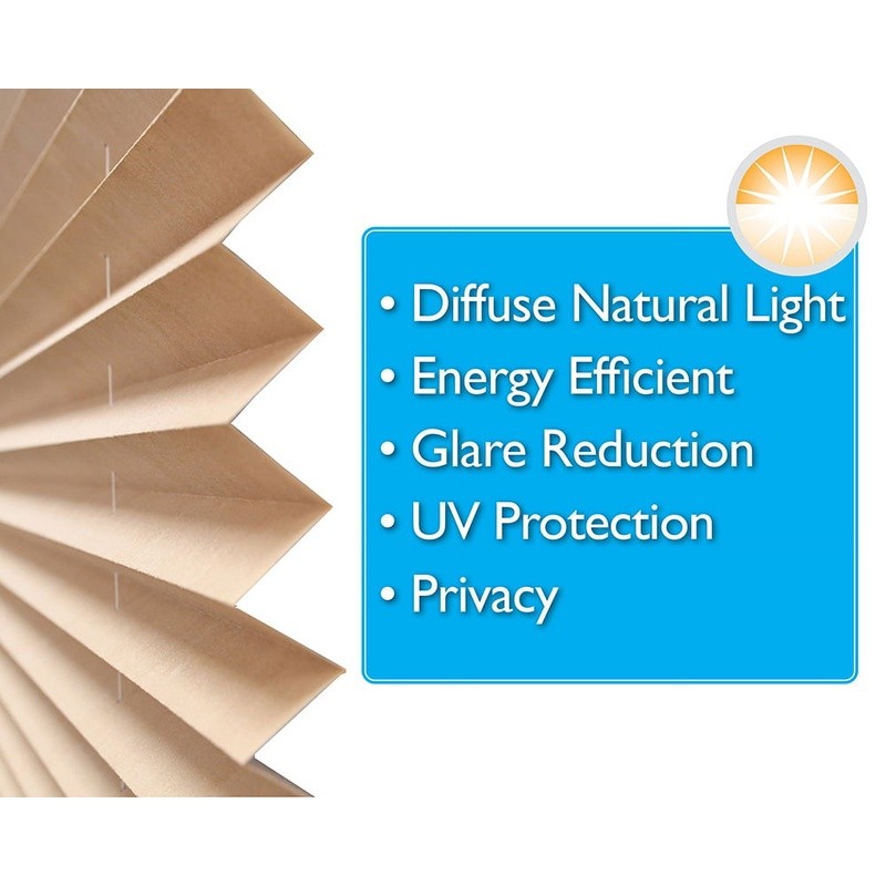 Cordless Pleated Shade Easy Lift No Tools Light Filtering Window Treatment New