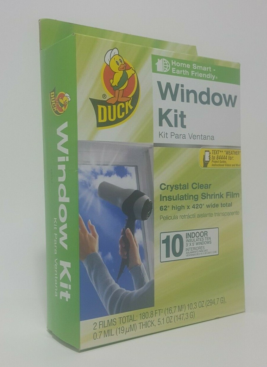 Duck 62 in. x 420 in. Window Kit Crystal Clear Insulating Shrink Film (10-Pack)
