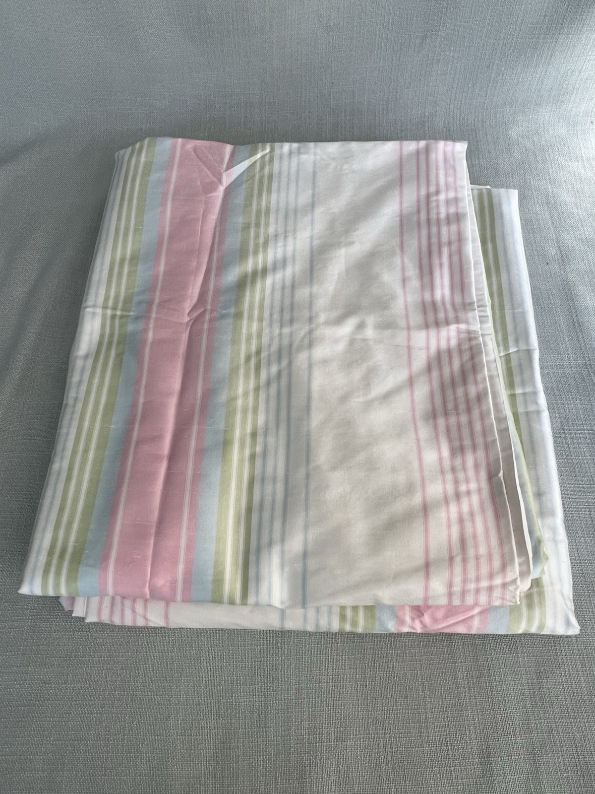 Pair Pottery Barn Kids Silk Double Lined 84” Curtains – Pink Blue Green Striped