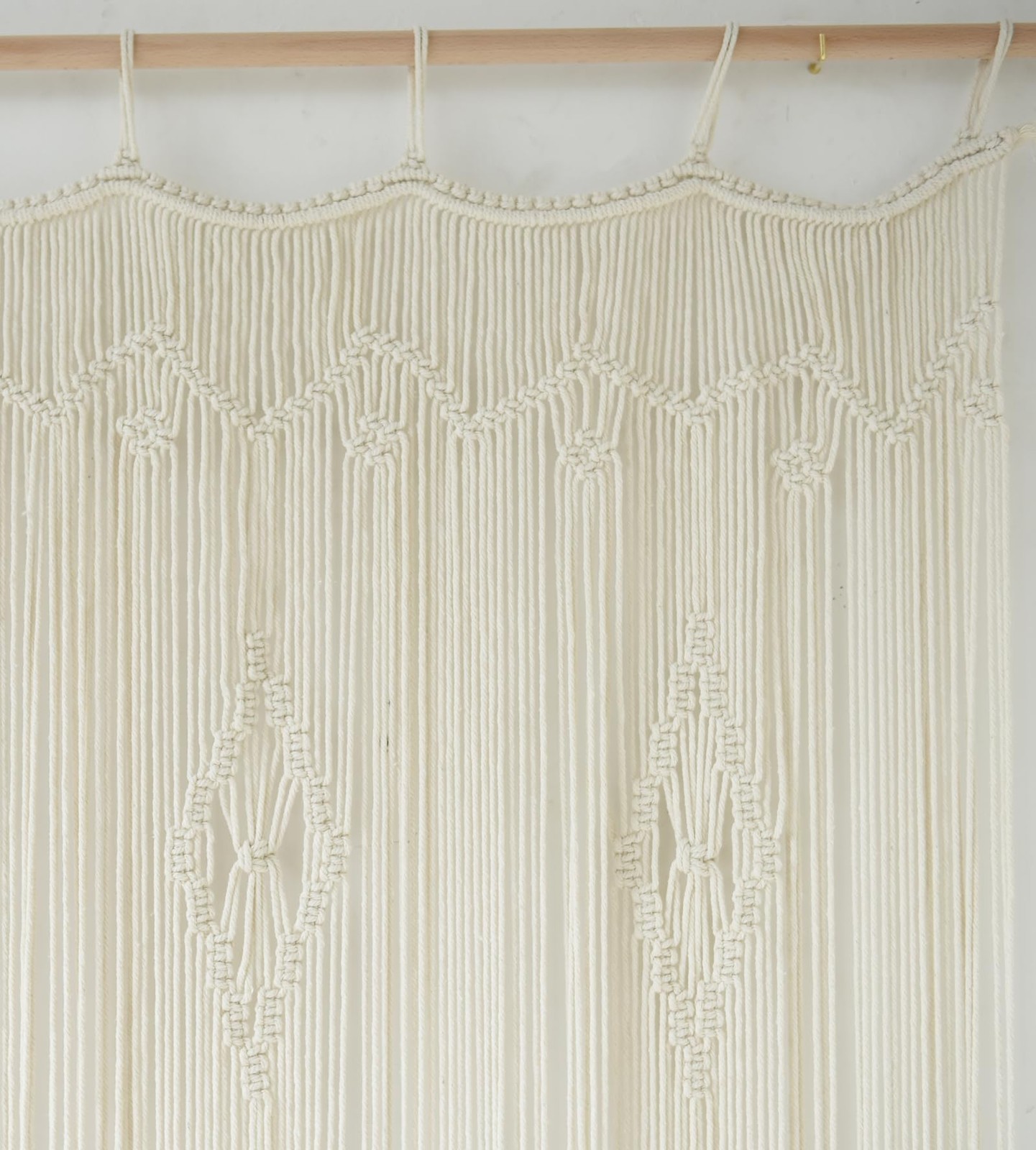Macrame Curtain Long Cotton Window Panel Boho Curtains for Bedroom Wedding Ba…