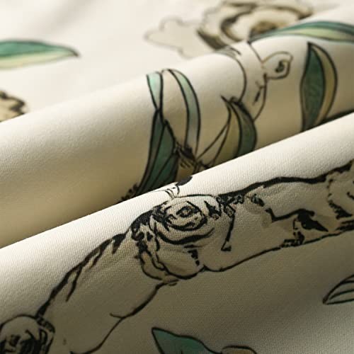 Flower Botanical Kitchen Valance, Prevent Glare 52″W x 18″L (Pack of 1) M9