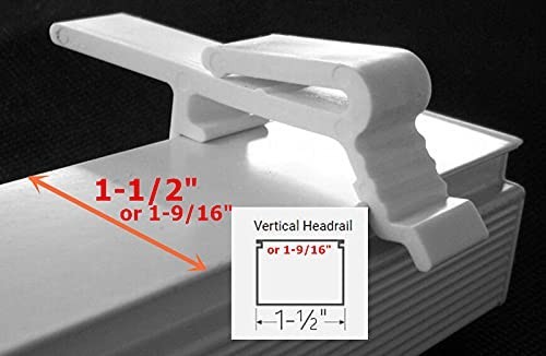6Pcs Valance Clip Vertical Blinds Dust Cover Holder Bracket for 1-1/2″ or 1-9/16