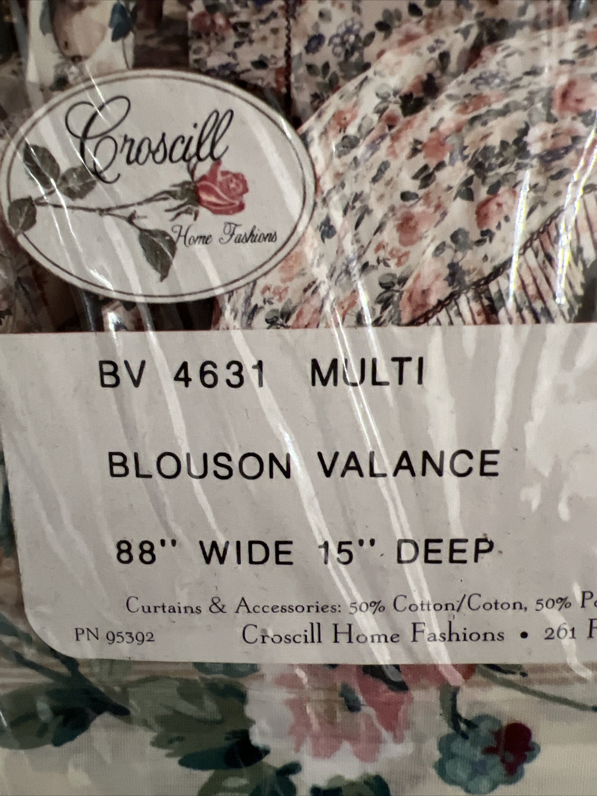 2x Croscill BLOUSON Valance COUNTRY MANOR Farm Chic Curtain Valances 88 X 15 VTG