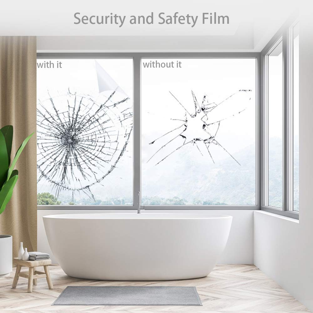 Clear Security and Safety Window Film Shatterproof 17.7″*10ft, 2mil