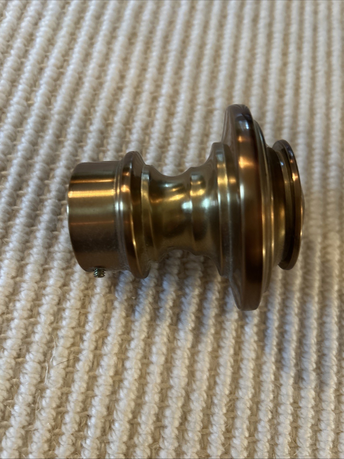 RESTORATION HARDWARE Dakota Knob Finial Set ~ Antiqued Brass ~Medium