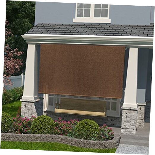 Exterior Roller Shade, Cordless Roller Shade 48″W x 72″H Mocha Roller Shades