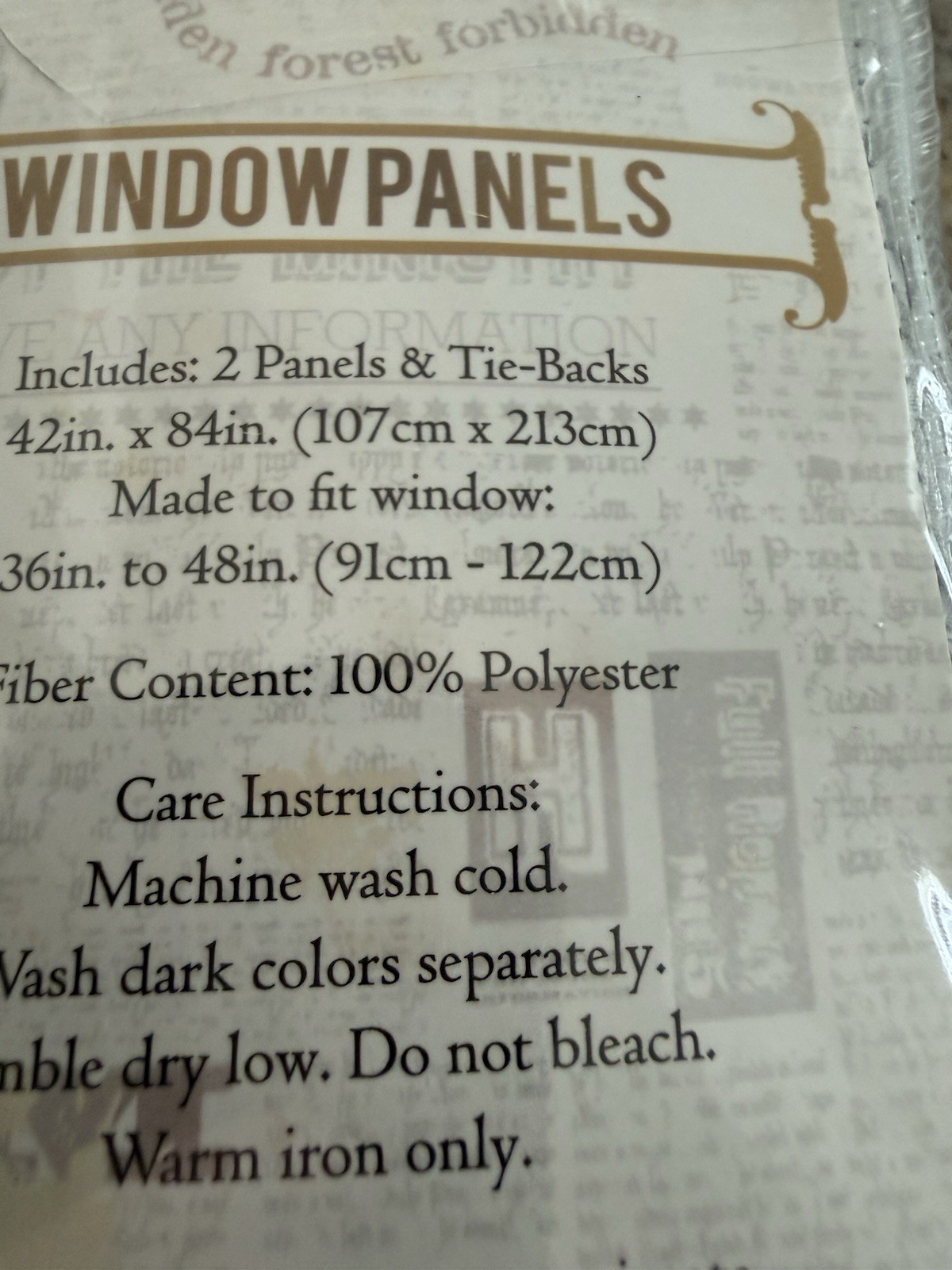 Harry Potter 2 Window Panels Forbidden Forest 42×84 Microfiber NEW