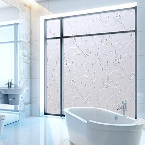 Film Frosted Glass Bathroom Door Decoration Privacy Covering (17.7″x 78.7″)