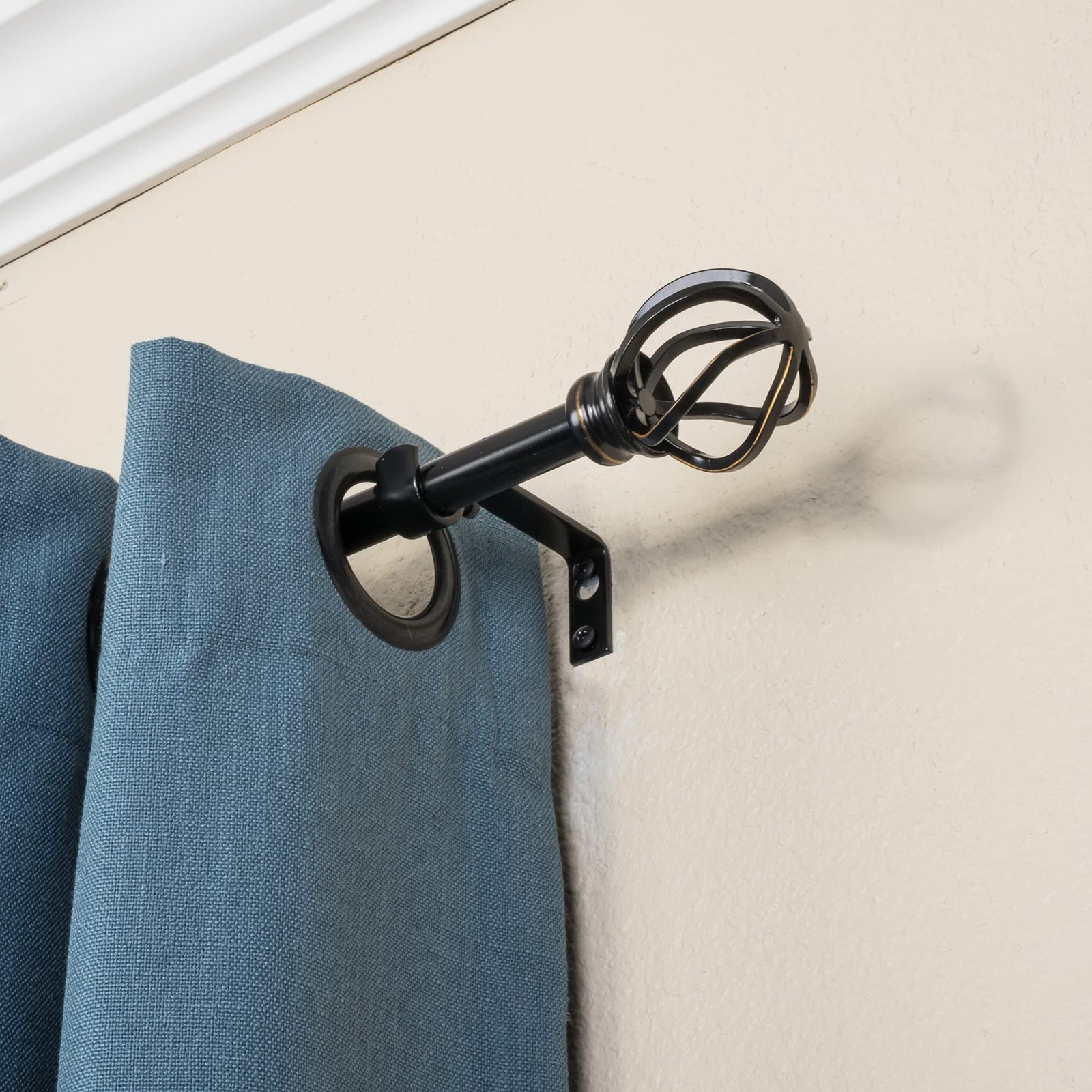 Decopolitan 5/8 Cage Curtain Rod 28 To 48 Inches Antique Bronze 30853-Ab28