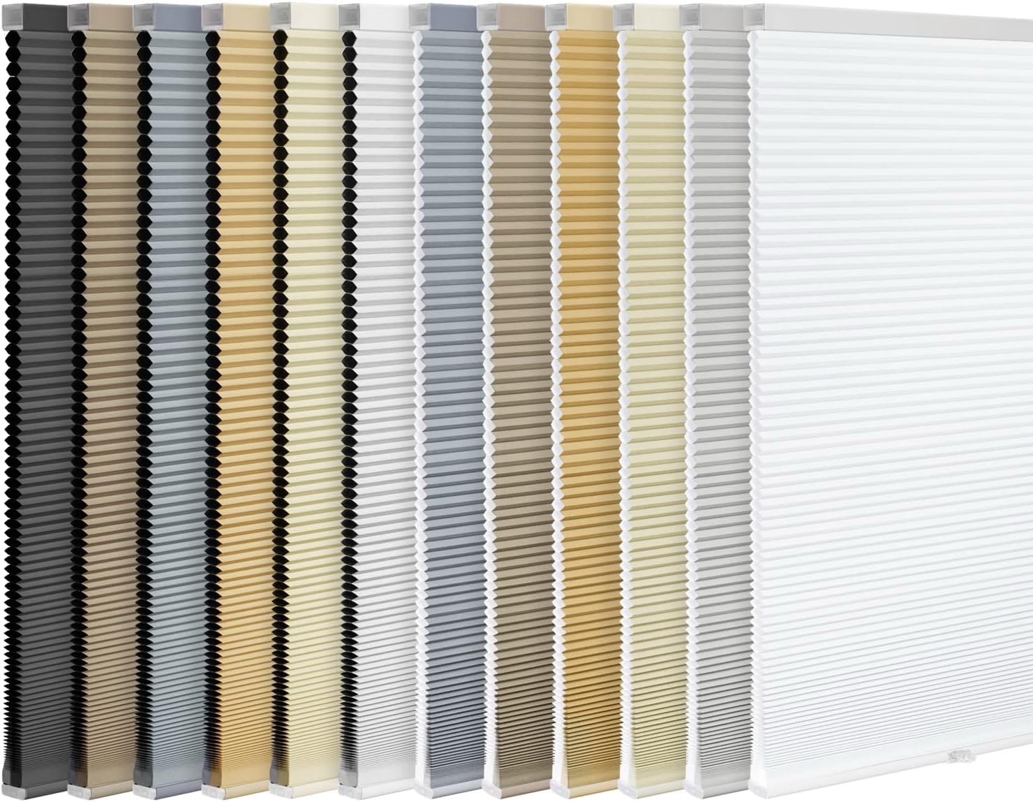 LazBlinds Cordless Blackout Cellular Shades 31×64 White Honeycomb Window Blinds