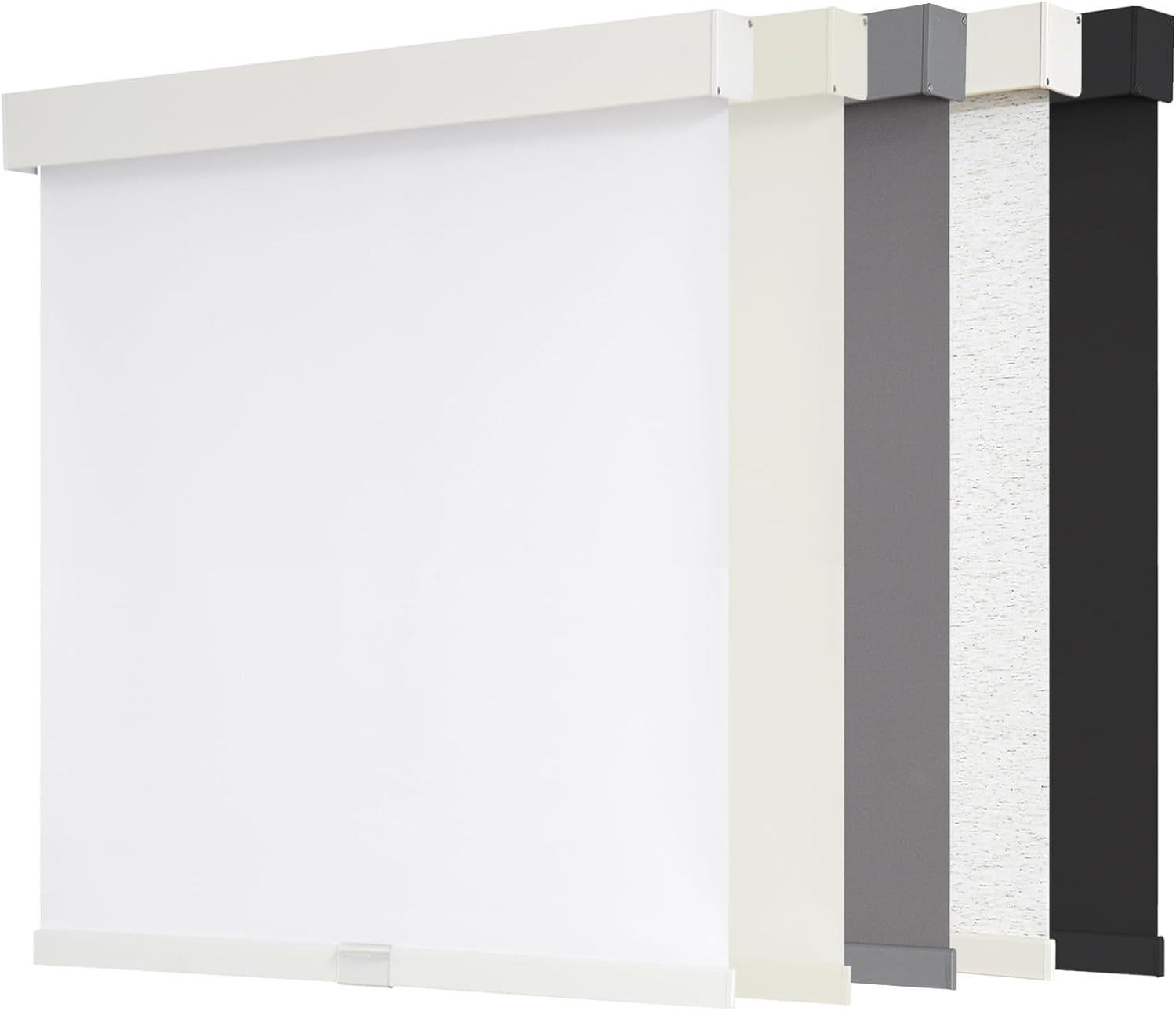 Cordless Blackout Roller Shades with Valance – Thermal Insulated, 34″x72″ White