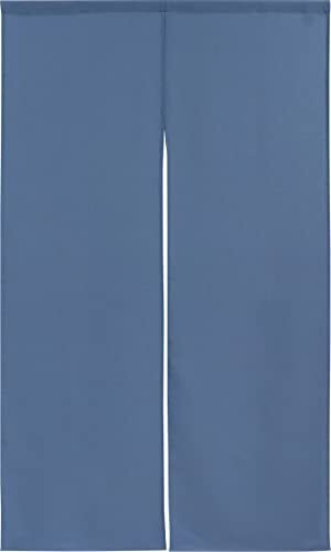 Noren Curtain Plain Simple Natural Width 72 x Length 120cm Light Indigo 95575