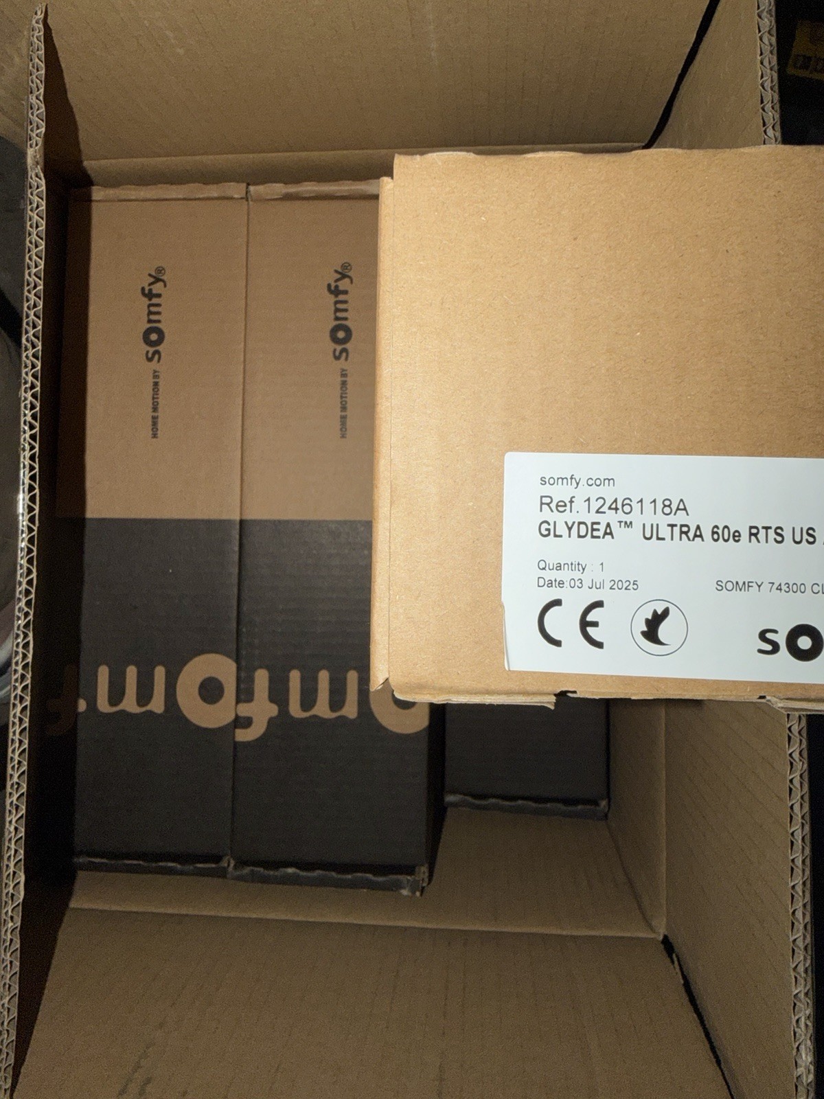 SOMFY GLYDEA 60e DCT US 10” PLUG W FREE SHIPPING NEW