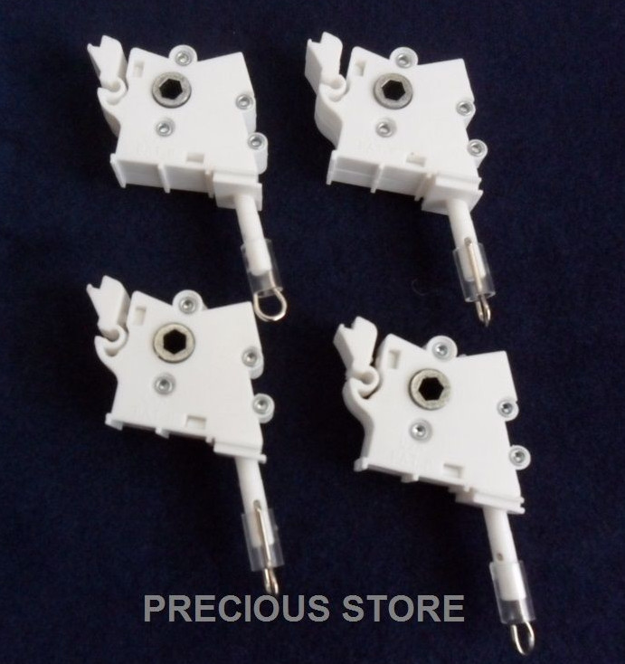 4 pcs White Wand Tilt Control Venetian Horizontal Blind Wand Tilter Low Profile