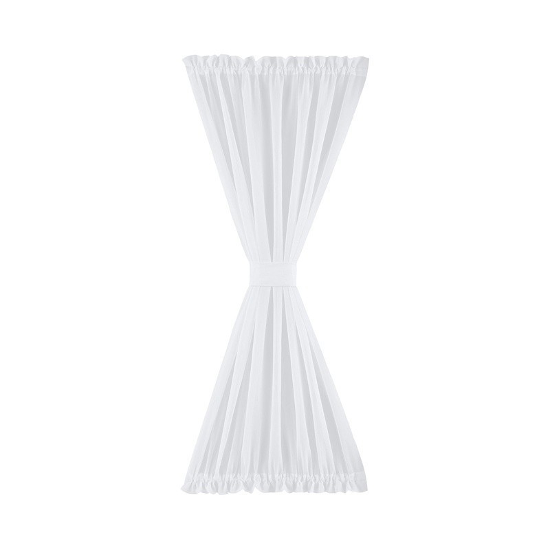 Crushed Voile Single Door Curtain Panel Semi-Sheer Light Filtering Indoor Use