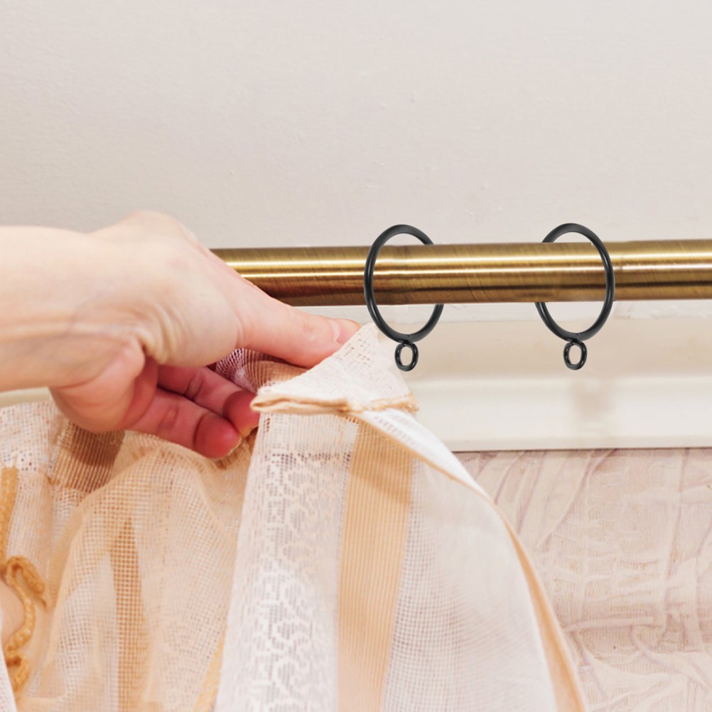 40 Pcs Curtain Fixing Ring Drapery Rings with Eyelets Rod for Drapes