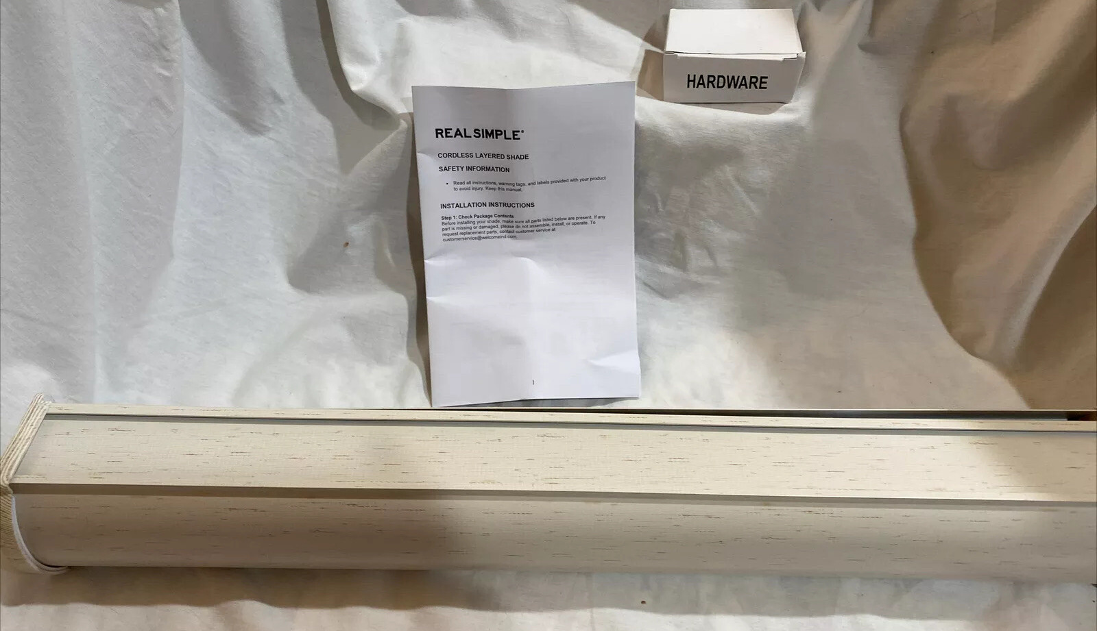 Cordless Sheer layered shade-24”x72”-natural by Universal Home Fashions