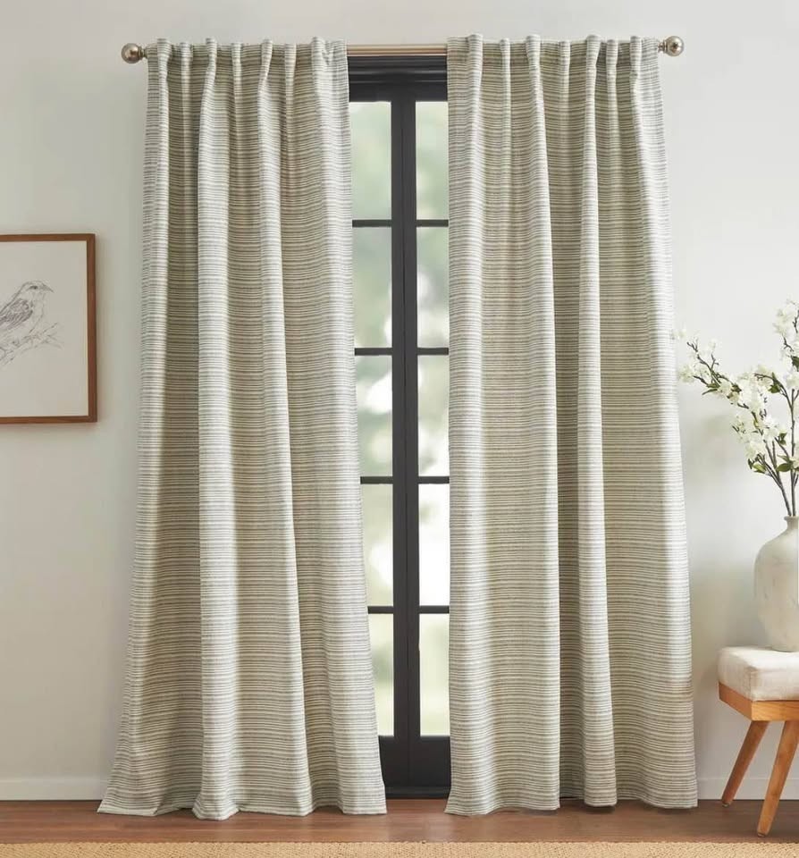 NEW – DKNY Pure Stream Curtain Panel Pair MSRP: $116 – 2 Pairs – 108 Inches