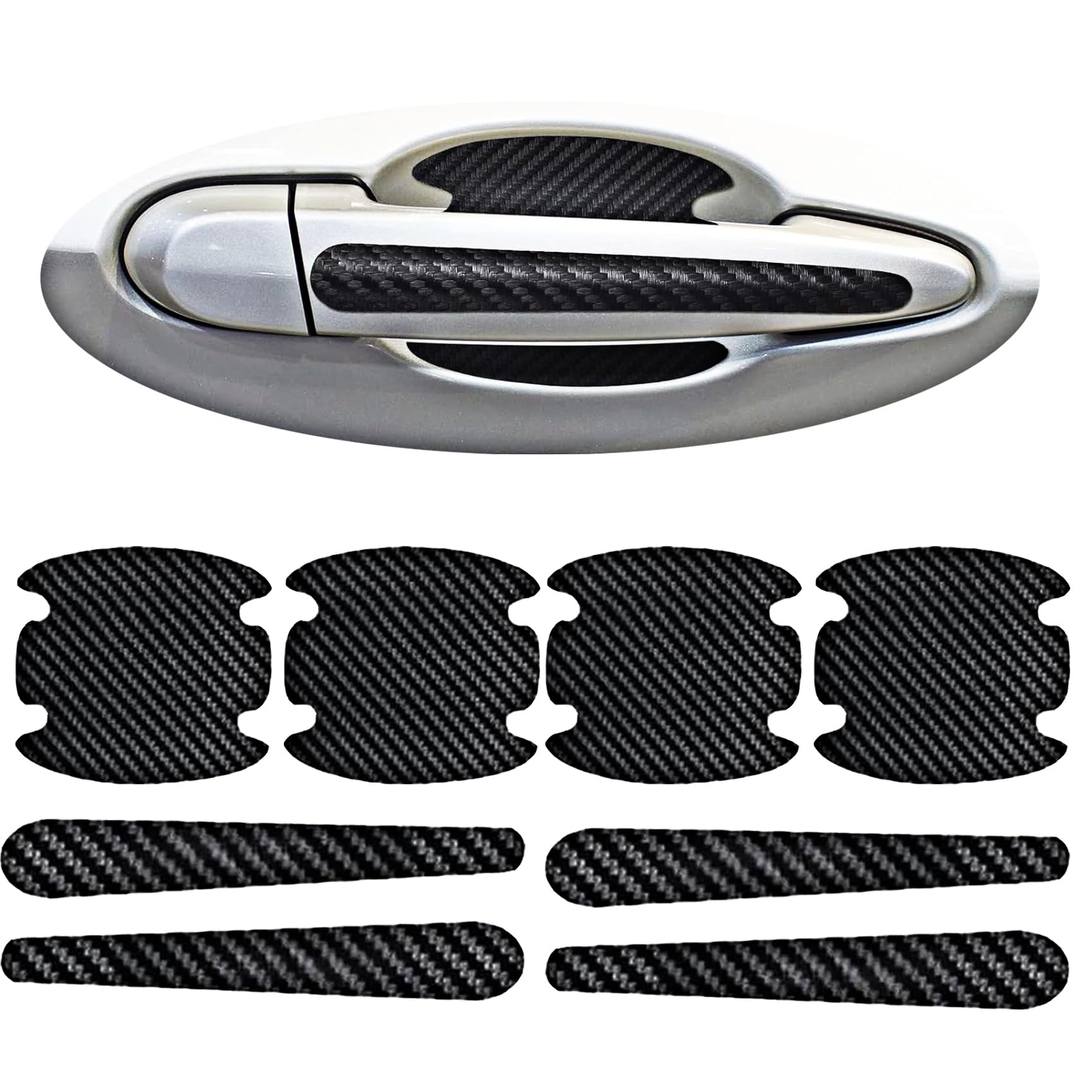 8Pc Car Door Handle Protector Universal Automotive Protection Film for Most Car