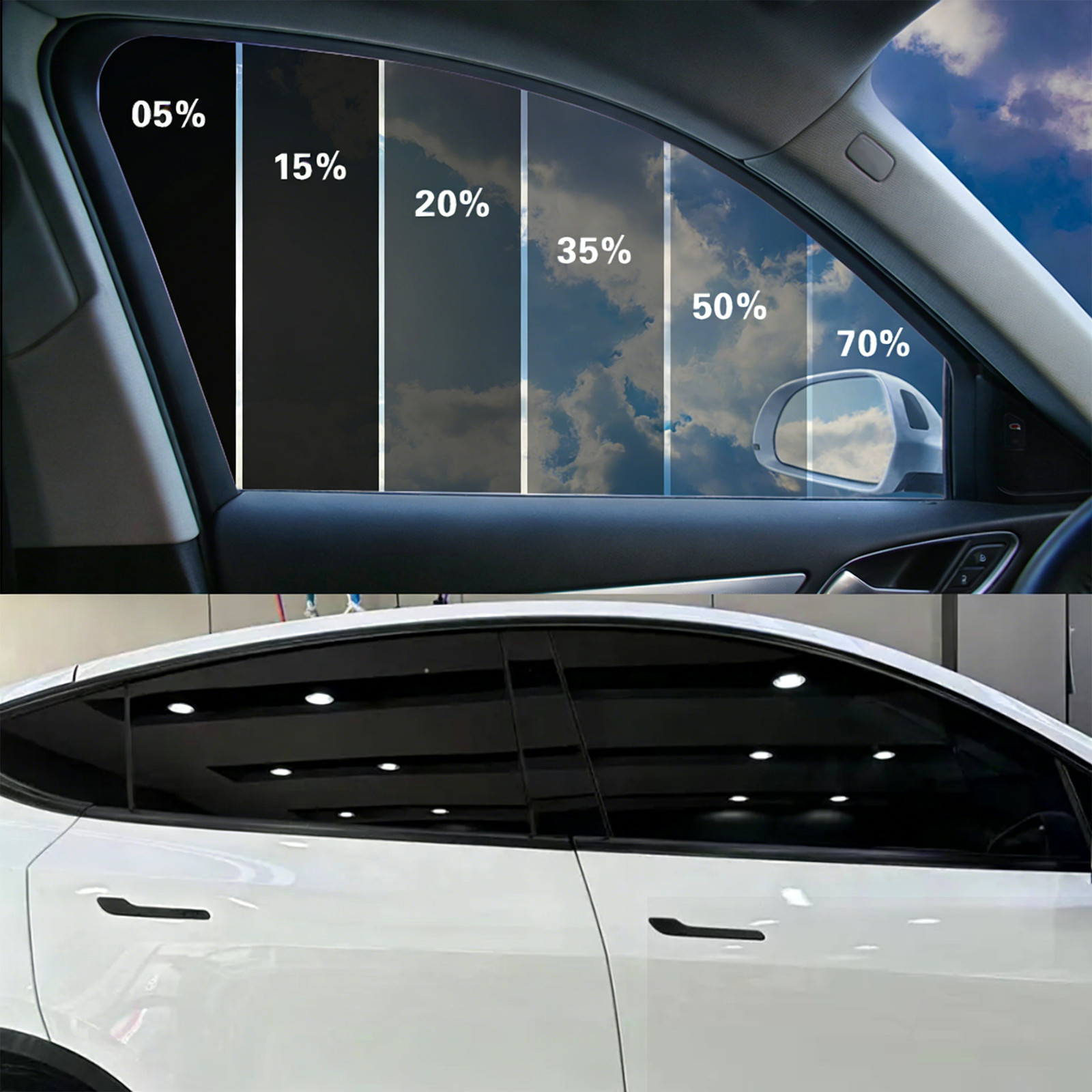 Nano Ceramic Window Tint Film Roll 5% 20% 35% VLT for Home, Office, Car, Truck